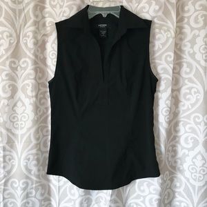 Express form fitting tank top in black